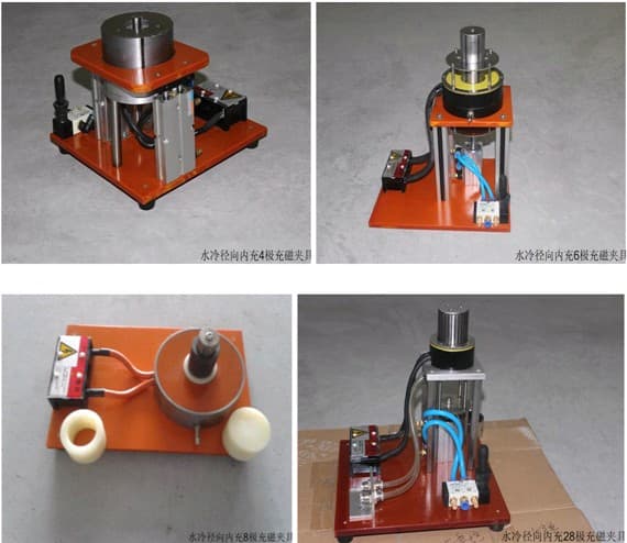 Water-cooled radial internal charging magnetizing fixture