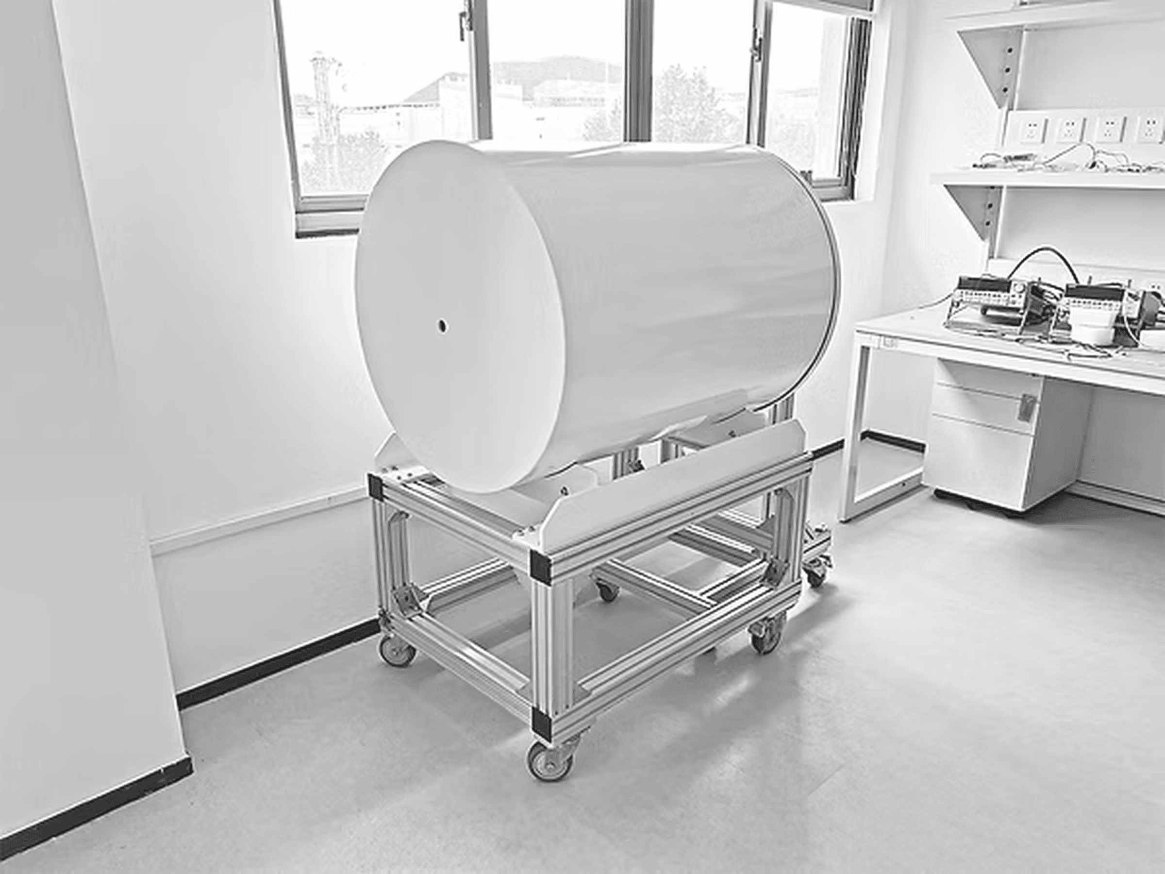 Magnetic field shielding device used in a physical research institute